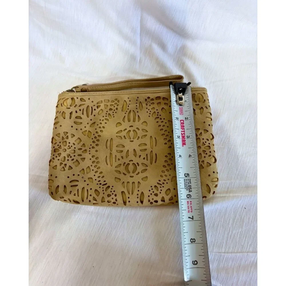Tory Burch & Simply Vera Wang Cosmetic Case + Wristlet Set - Brown/Tan